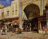 Alberto Pasini An Eastern Market painting